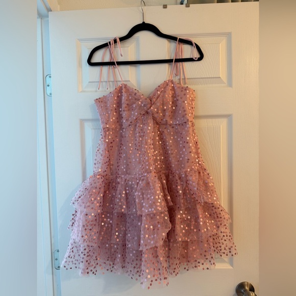 Cinq a Sept Jae Pink Sequin Dress - Picture 1 of 4
